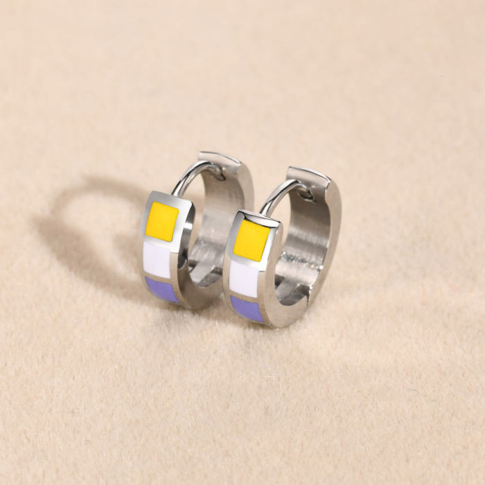 Wholesale Stainless Steel Colorful Earrings