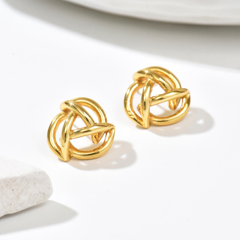 Wholesale Stainless Steel Love Knot Stud Earrings