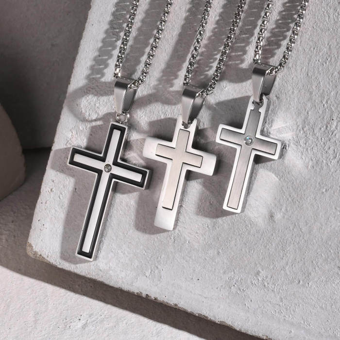 Wholesale Stainless Steel Men's Cross Pendant