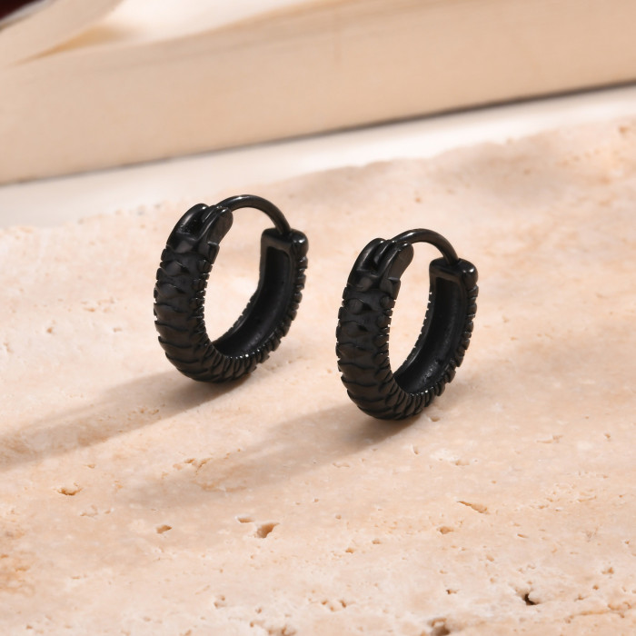Wholesale Stainless Steel Men Huggie Earring