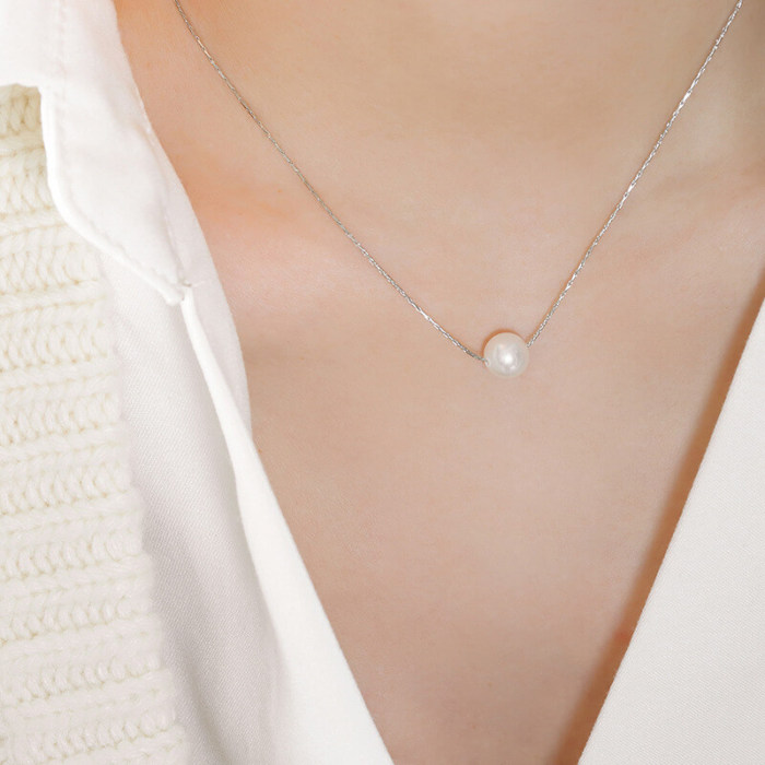 Wholesale Stainless Steel Pearl Pendant Necklace