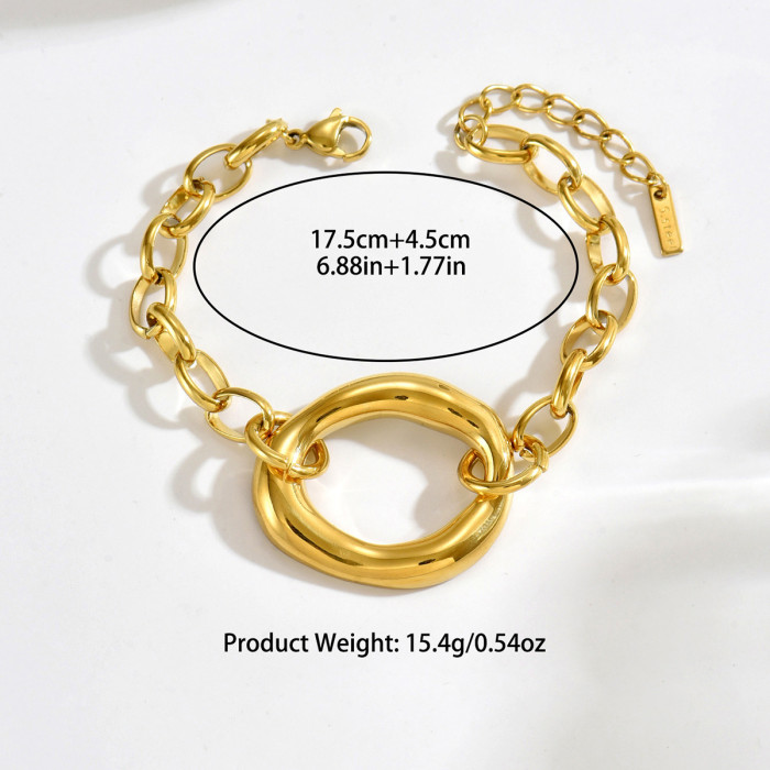 Wholesale Stainless Steel Organic Circle Bracelet
