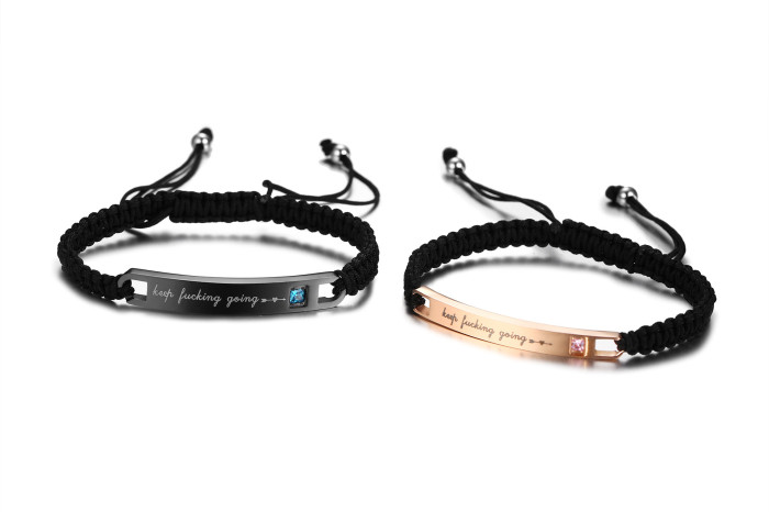 Wholesale Custom Engraving Matching Couples Bracelets