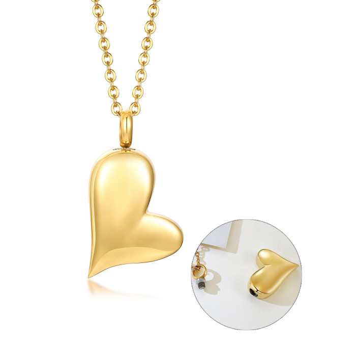 Wholesale Stainless Steel Irregular Heart Cremation Pendant