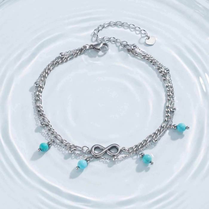Wholesale Stainless Steel Infinity Anklet