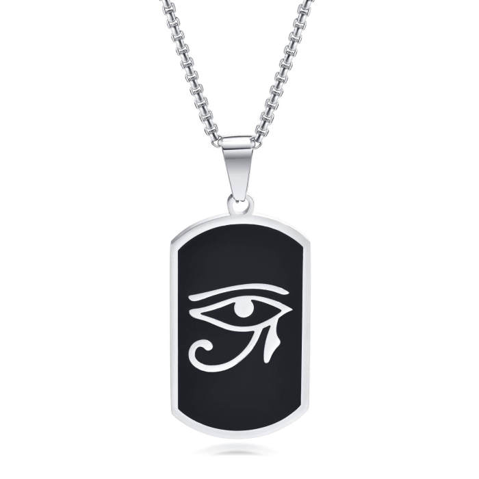 Wholesale Stainless Steel Eye of Horus Dog Tag Pendant