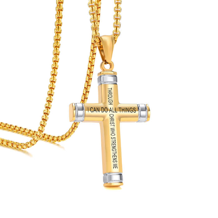 Wholesale Stainless Steel Cross with Scriptures