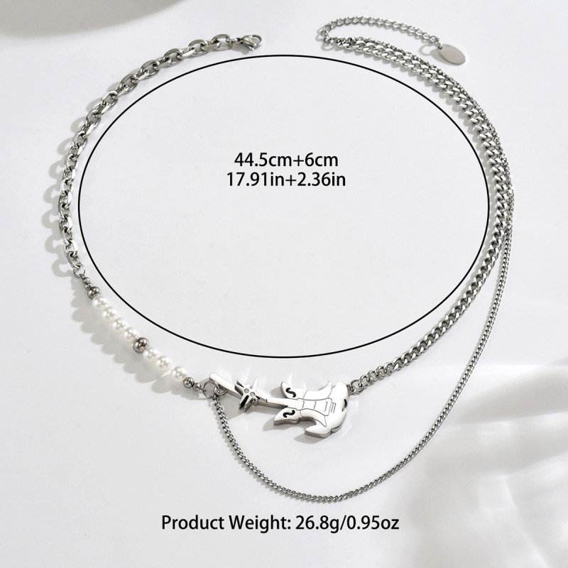 Wholesale Stainless Steel Guitar Necklace