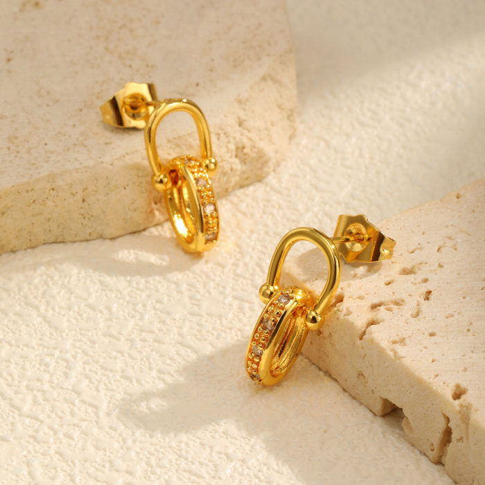 Wholesale Copper Horseshoe Earrings
