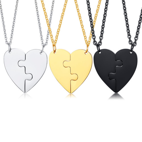 Wholesale Steel Puzzle Piece Jewelry Couples