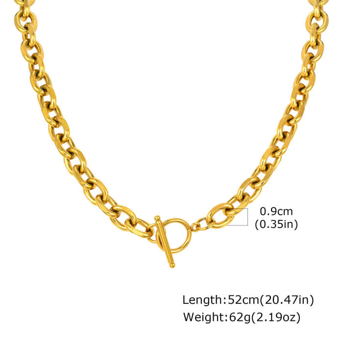Wholesale Stainless Steel Men's OT Clasp Necklace
