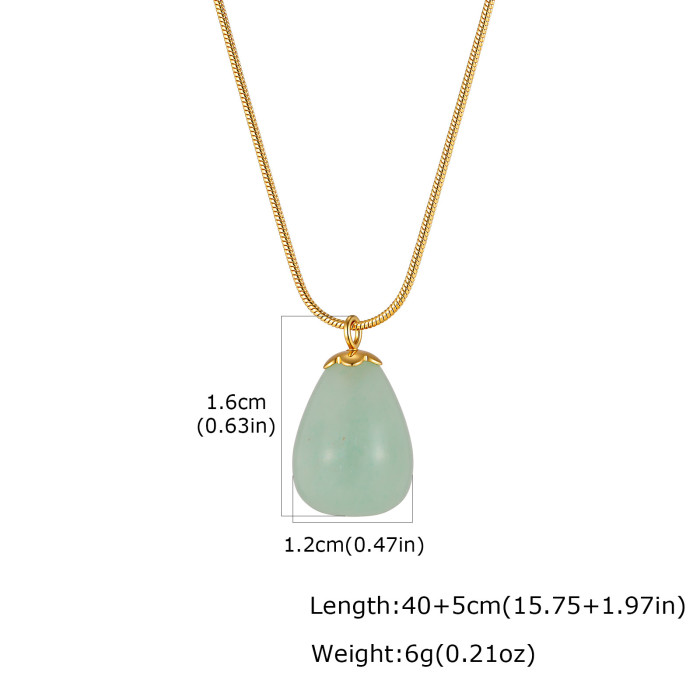 Wholesale Gold Plated Natural Stone Pendant