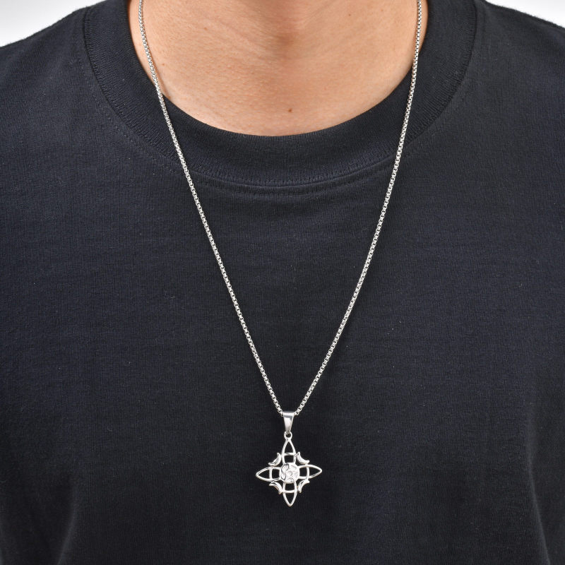 Wholesale Stainless Steel Witch Knot Necklace
