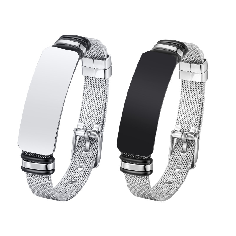 Stainless Steel Mesh ID Bracelet Wholesale