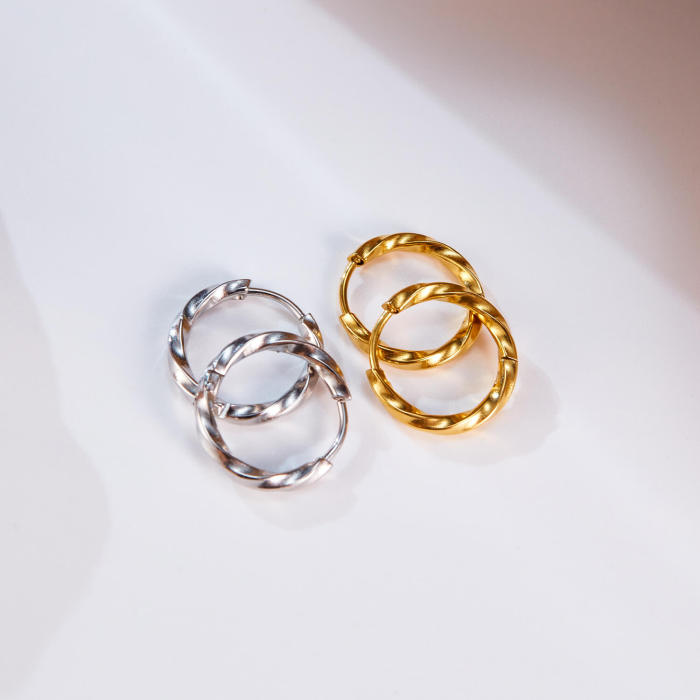 Wholesale Stainless Steel Mobius Earrings