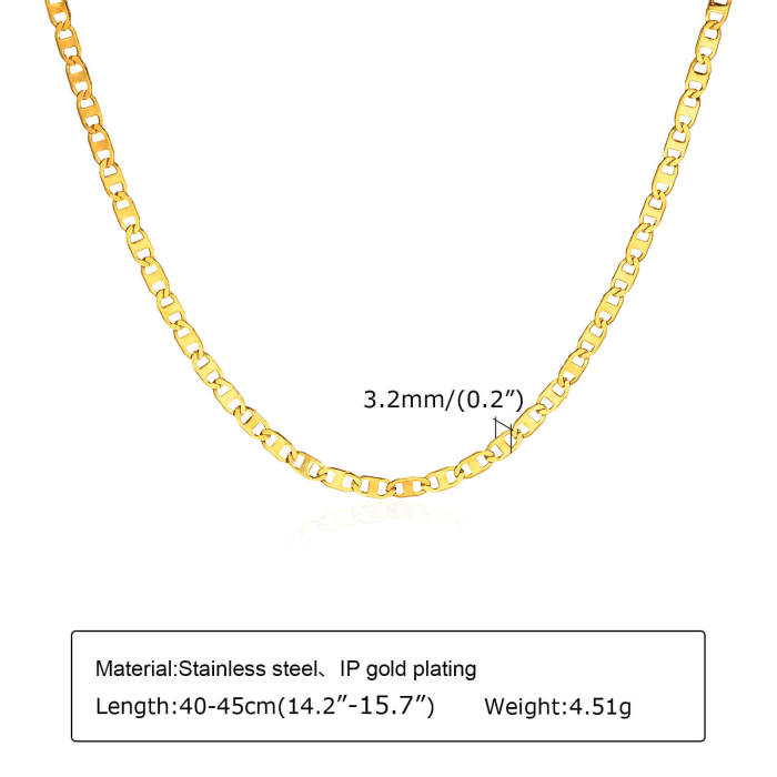 Wholesale Stainless Steel Thin Marina Chain Set