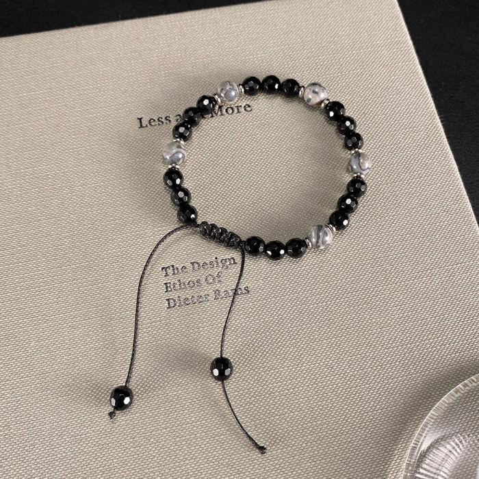 Wholesale Stainless Steel Onyx Bead Bracelet