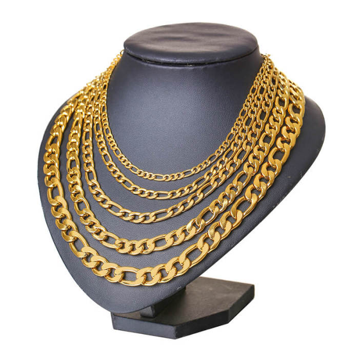 Wholesale Stainless Steel NK 3:1 Figaro Chain Necklace