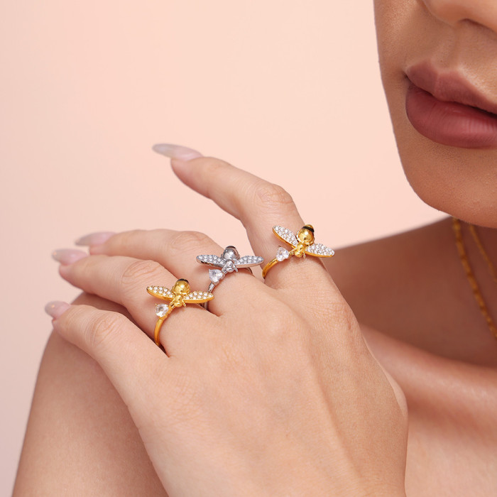 Wholesale Stainless Steel Bee Jewelry Set