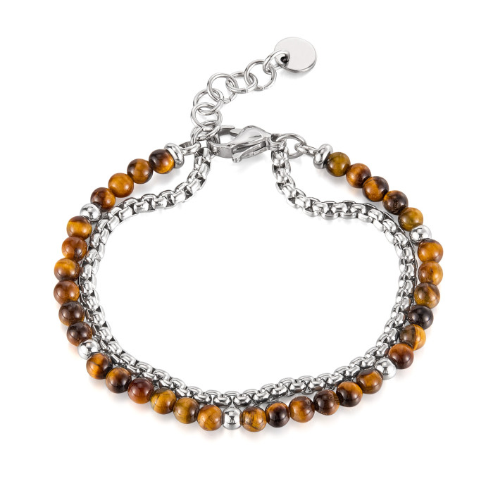 CWholesale Stainless Steel Natural Stone Bracelets