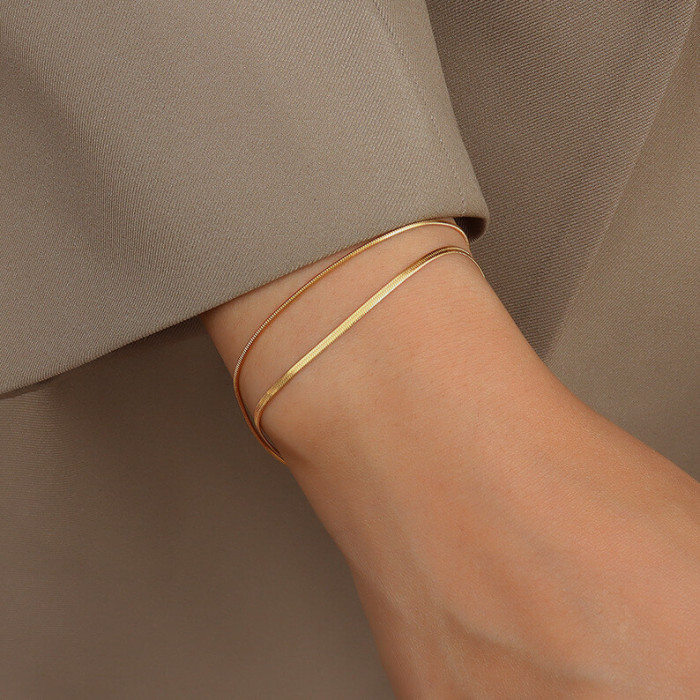 Wholesale Stainless Steel Double Blade Chain Bracelet
