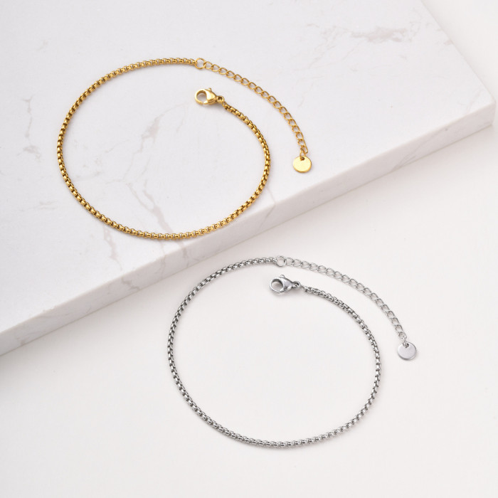 Wholesale Stainless Steel Everyday Minimalist Anklet