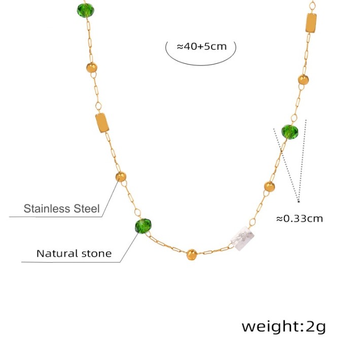 Wholesale Natural Stone Natural Stone Clavicle Malachite Necklace