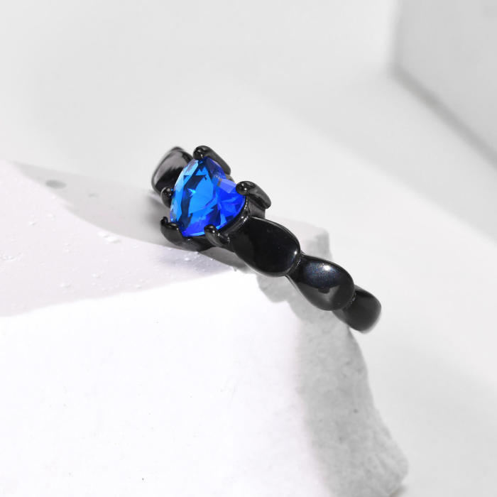Wholesale Stainless Steel Bling Black Couple Rings