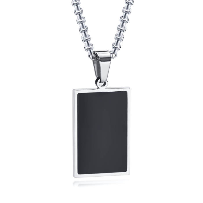 Wholesale Stainless Steel Men Rectangular Pendants