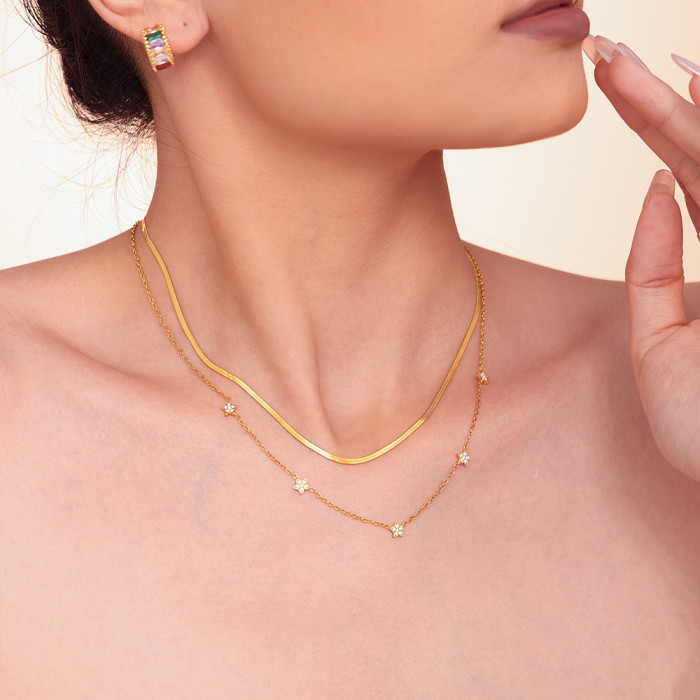 Wholesale Stainless Steel Star Clavicle Necklace