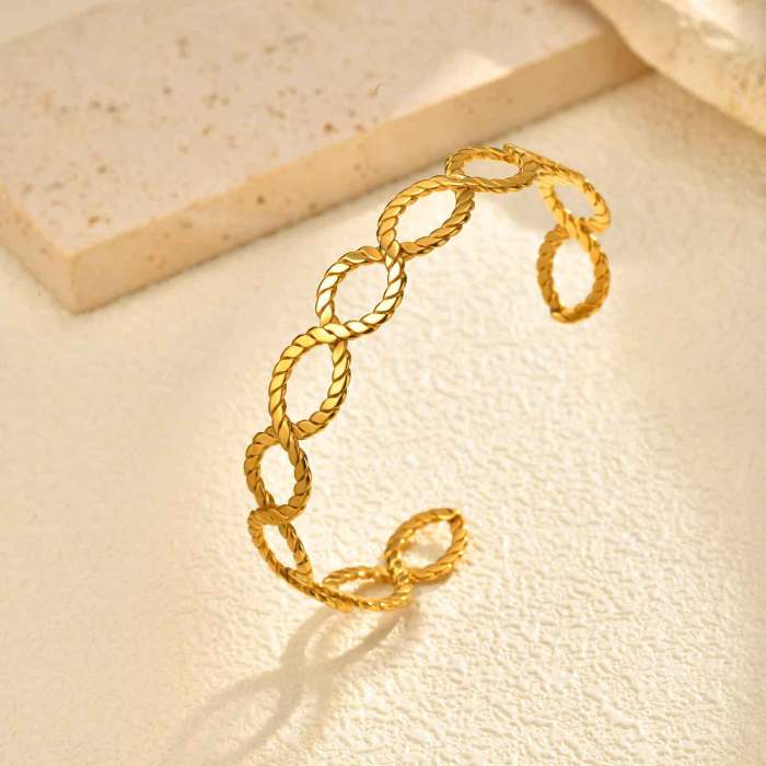 Wholesale Stainless Steel Twist Open Bangles
