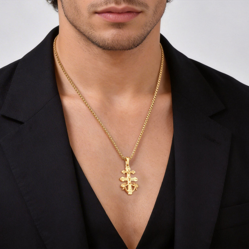 Wholesale 18K Gold Plated Caravaca Cross Pendant