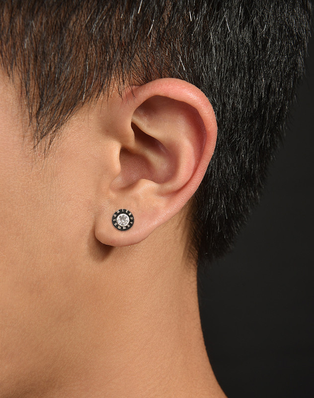 Wholesale Stainless Steel 9mm Roman Numeral Stud Earrings