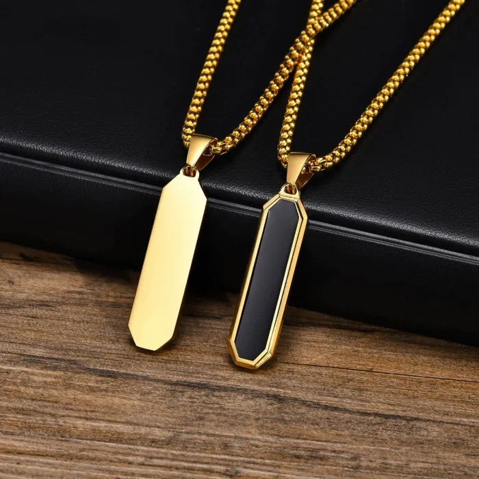 Wholesale Stainless Steel Men Geometric Shape Pendant