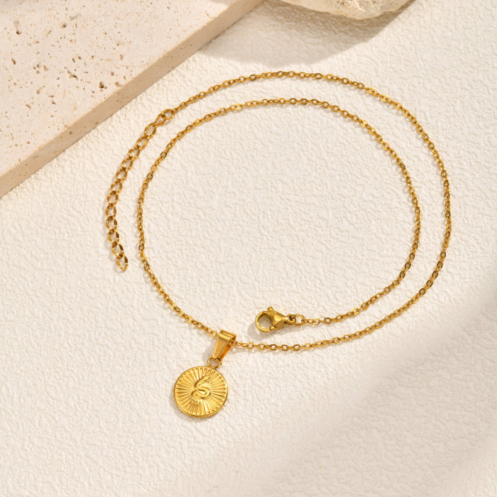 Wholesale Stainless Steel Snake Coin Necklace