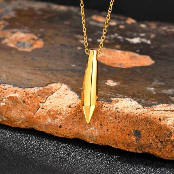 Wholesale Stainless Steel Bullet Necklace