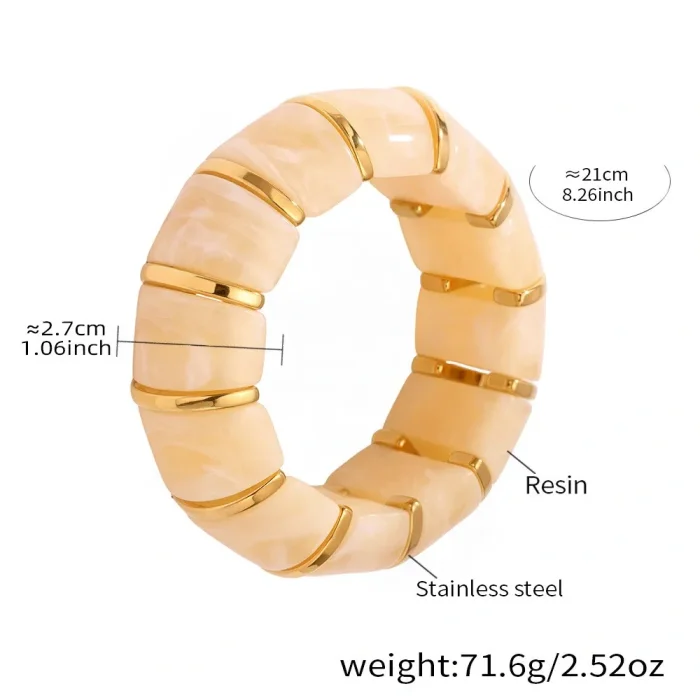 Wholesale Colorful Resin Stretch Bracelet