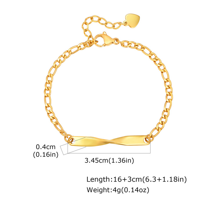 Wholesale Stainless steel Möbius Couple Bracelet