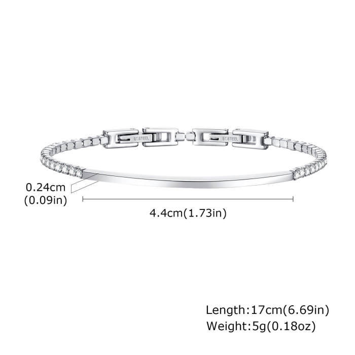 Wholesale Stainless Steel Tennis Bar Bracelet