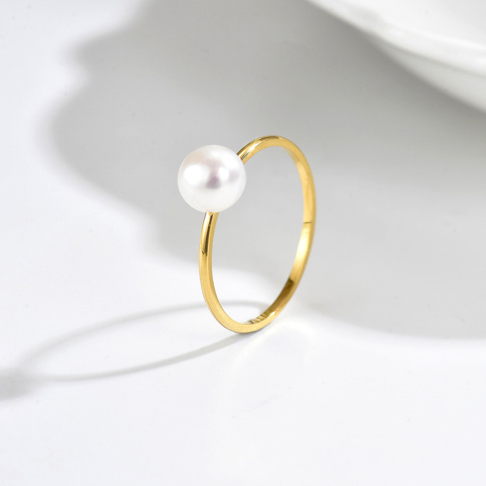 Wholesale Stainless Steel Pearl Ring