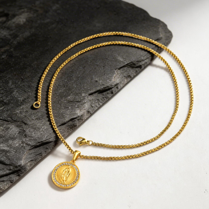 Wholesale 18K Gold Plated Virgin Mary Necklace