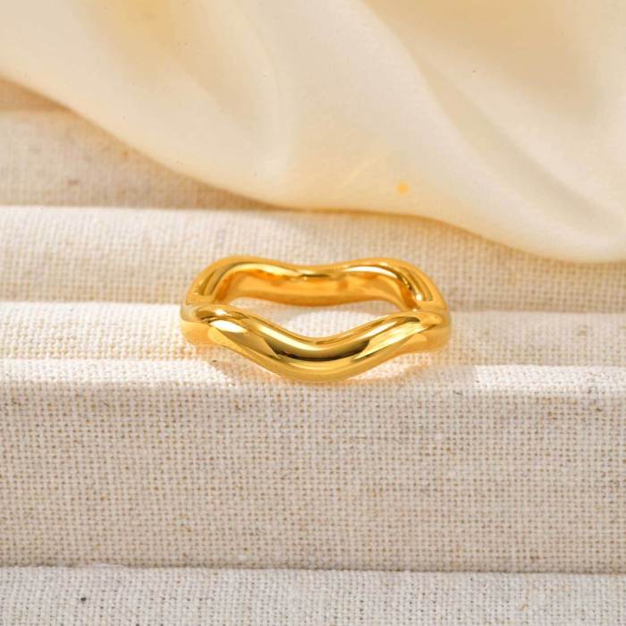 Wholesale Stainless Steel Wave Ring