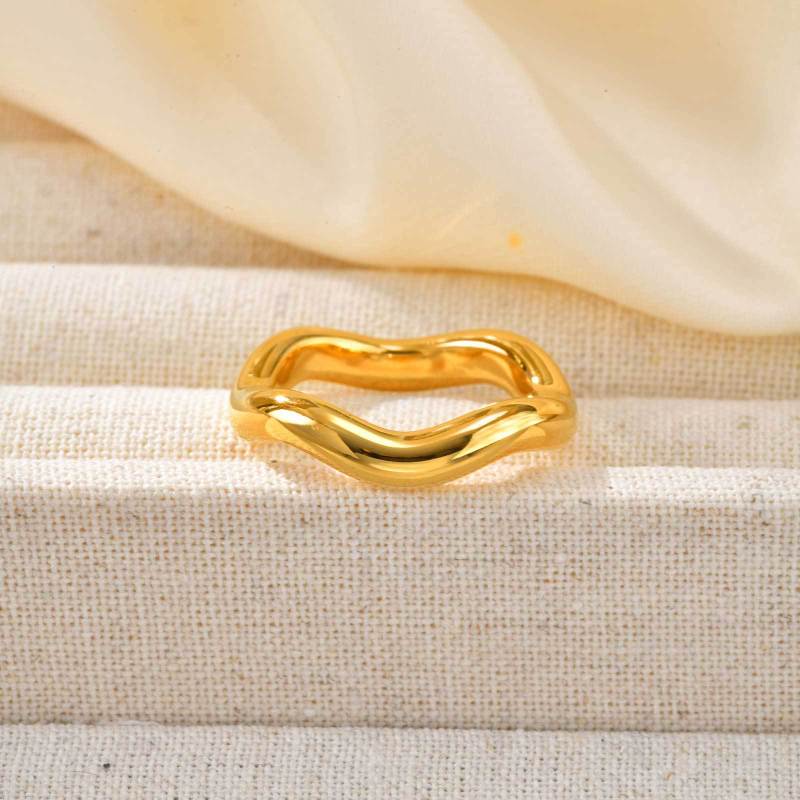 Wholesale Stainless Steel Wave Ring