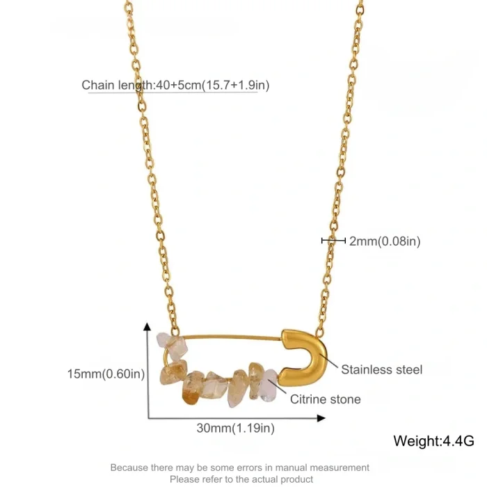 Wholesale Stainless Steel Pin Necklace with Pearl