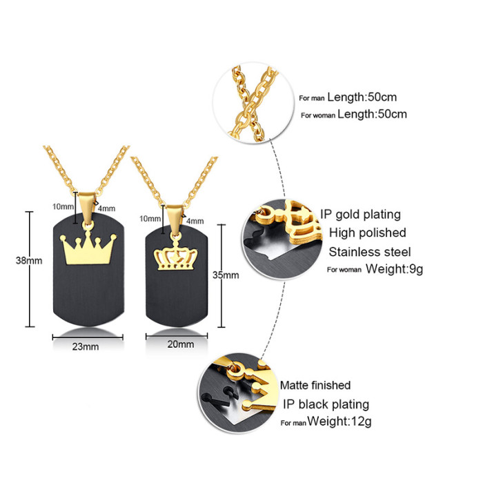 Stainless Steel Crown Crystal Matching Set Wholesale
