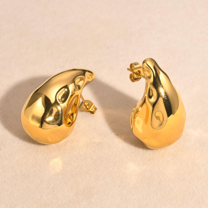 Wholesale Steel Hammered Drop Earrings