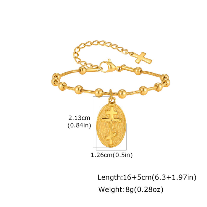 Wholesale Stainless Steel Religious Charm Bracelet
