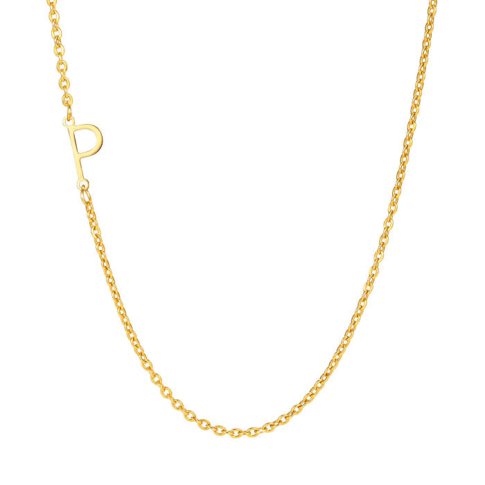 Wholesale Stainless Steel Initial Necklace