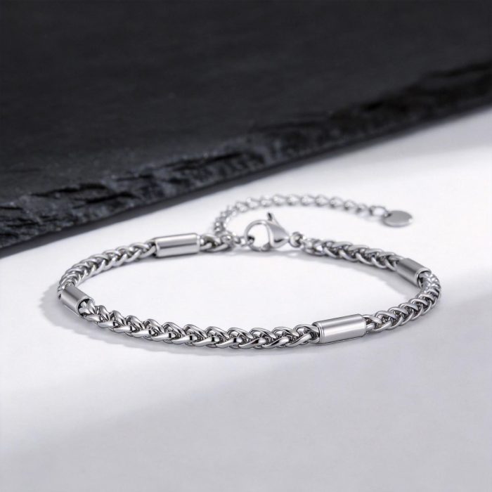 Wholesale Stainless Steel Wheat Chain Anklet