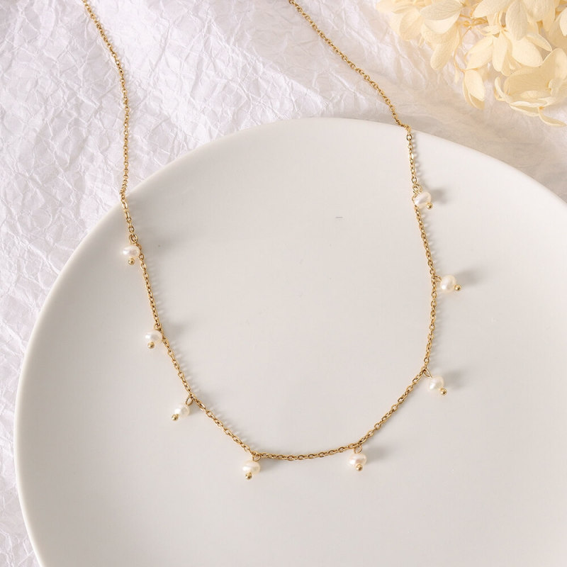 Wholesale Stainless Steel Necklace with Pearl